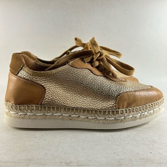 Kanna Combi Womens Espadrille Shoes Leather Sneakers Brown Size EU 36 US 5.5 - Picture 1 of 7